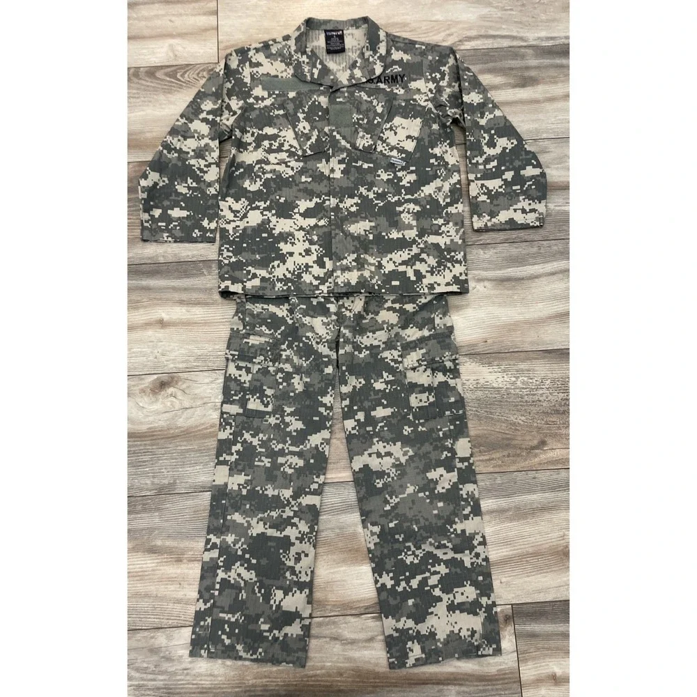 Trooper Kids Toddler Small Army ACU Camo Outfit Costume Top and Bottom Set